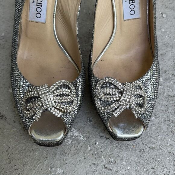 Jimmy Choo glitter and rhinestone platforms - Picture 4 of 9